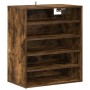 Zapatero de madera contrachapada gris Sonoma 60x35x70 cm