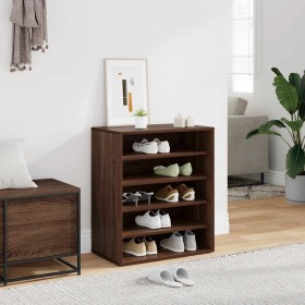Mueble zapatero madera contrachapada roble marrón 60x35x70 cm Mueble zapatero madera contrachapada roble marrón 60x35x70 cm