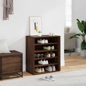 Mueble zapatero madera contrachapada roble marrón 60x35x70 cm Mueble zapatero madera contrachapada roble marrón 60x35x70 cm