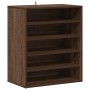 Mueble zapatero madera contrachapada roble marrón 60x35x70 cm