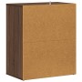 Mueble zapatero madera contrachapada roble marrón 60x35x70 cm