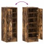Mueble zapatero madera contrachapada roble ahumado 32x35x92 cm