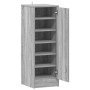 Zapatero de madera contrachapada gris Sonoma 32x35x92 cm