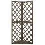 Eckgitter aus massivem grauem Tannenholz 50x50x145 cm von vidaXL, Pergolen, Bögen und Gartenspaliere - Ref: Foro24-316408, Pr...