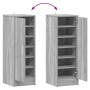 Zapatero de madera contrachapada gris Sonoma 32x35x92 cm