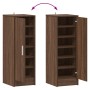 Mueble zapatero madera contrachapada roble marrón 32x35x92 cm