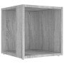 Mesa auxiliar madera contrachapada gris Sonoma 33x33x34,5 cm