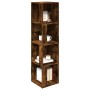 Mueble esquina madera contrachapada roble ahumado 33x33x132 cm