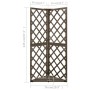 Eckgitter aus massivem grauem Tannenholz 50x50x145 cm von vidaXL, Pergolen, Bögen und Gartenspaliere - Ref: Foro24-316408, Pr...