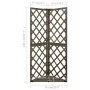 Eckgitter aus massivem grauem Tannenholz 50x50x145 cm von vidaXL, Pergolen, Bögen und Gartenspaliere - Ref: Foro24-316408, Pr...