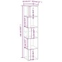 Mueble esquina madera contrachapada marrón roble 33x33x164,5cm