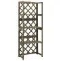 Lattice with solid gray fir wood shelves 55x30x140 cm by vidaXL, Pergolas, arches and garden trellises - Ref: Foro24-316410, ...