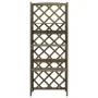 Lattice with solid gray fir wood shelves 55x30x140 cm by vidaXL, Pergolas, arches and garden trellises - Ref: Foro24-316410, ...