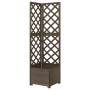 Eck-Pflanzgefäß aus grauem Tannenholz 40x40x150 cm von vidaXL, Töpfe und Pflanzgefäße - Ref: Foro24-316412, Preis: 63,49 €, R...
