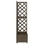 Eck-Pflanzgefäß aus grauem Tannenholz 40x40x150 cm von vidaXL, Töpfe und Pflanzgefäße - Ref: Foro24-316412, Preis: 61,95 €, R...
