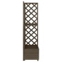 Eck-Pflanzgefäß aus grauem Tannenholz 40x40x150 cm von vidaXL, Töpfe und Pflanzgefäße - Ref: Foro24-316412, Preis: 63,49 €, R...