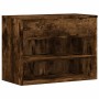 Banco zapatero madera contrachapada roble ahumado 60x30x45 cm