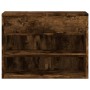 Banco zapatero madera contrachapada roble ahumado 60x30x45 cm