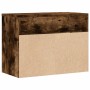 Banco zapatero madera contrachapada roble ahumado 60x30x45 cm