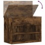 Banco zapatero madera contrachapada roble ahumado 60x30x45 cm