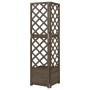Eck-Pflanzgefäß aus grauem Tannenholz 40x40x150 cm von vidaXL, Töpfe und Pflanzgefäße - Ref: Foro24-316412, Preis: 63,49 €, R...