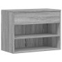Banco zapatero madera contrachapada gris Sonoma 60x30x45 cm