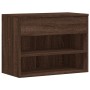 Banco zapatero madera contrachapada roble marrón 60x30x45 cm