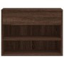 Banco zapatero madera contrachapada roble marrón 60x30x45 cm