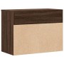 Banco zapatero madera contrachapada roble marrón 60x30x45 cm