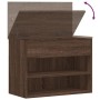 Banco zapatero madera contrachapada roble marrón 60x30x45 cm