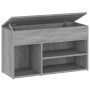 Banco zapatero madera contrachapada gris Sonoma 80x30x45 cm