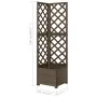 Corner lattice planter made of gray fir wood 40x40x150 cm by vidaXL, Pots and planters - Ref: Foro24-316412, Price: 62,05 €, ...