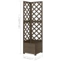 Eck-Pflanzgefäß aus grauem Tannenholz 40x40x150 cm von vidaXL, Töpfe und Pflanzgefäße - Ref: Foro24-316412, Preis: 63,49 €, R...