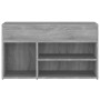Banco zapatero madera contrachapada gris Sonoma 80x30x45 cm