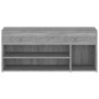 Banco zapatero madera contrachapada gris Sonoma 105x30x45 cm