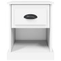 Mesitas de noche 2 uds madera contrachapada blanco 39x39x47,5cm