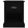 Mesitas de noche 2 uds madera contrachapada negro 39x39x47,5 cm