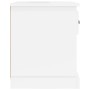 Mesita de noche madera contrachapada blanco brillo 39x39x47,5cm