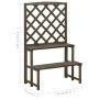Plant support and trellis made of gray fir wood 70x42x115 cm by vidaXL, Pot stands - Ref: Foro24-316414, Price: 61,71 €, Disc...