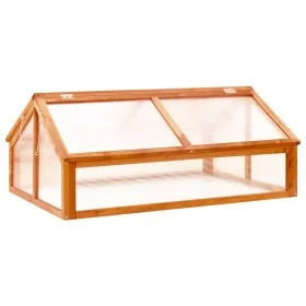 Brown spruce wood greenhouse 114x80x50 cm by vidaXL, Greenhouses - Ref: Foro24-316415, Price: 150,51 €, Discount: %