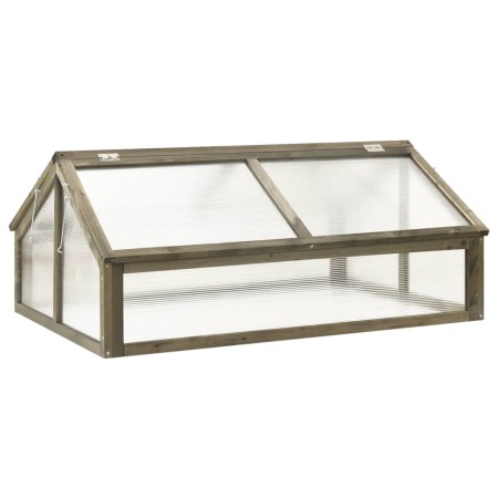 Gewächshaus aus grauem Tannenholz, 114 x 80 x 50 cm von vidaXL, Gewächshäuser - Ref: Foro24-316416, Preis: 125,67 €, Rabatt: %