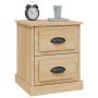 Mesitas de noche 2 uds contrachapada roble Sonoma 39x39x47,5 cm en Mesitas de noche | Comprar online en Foro24