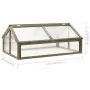 Gewächshaus aus grauem Tannenholz, 114 x 80 x 50 cm von vidaXL, Gewächshäuser - Ref: Foro24-316416, Preis: 141,22 €, Rabatt: %