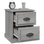 Mesita de noche madera contrachapada gris Sonoma 39x39x47,5 cm