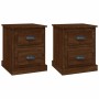 Mesitas de noche 2 uds madera roble marrón 39x39x47,5 cm