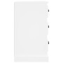 Mesita de noche madera contrachapada blanca 39x39x67 cm