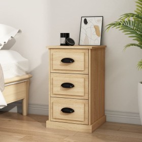 Mesita de noche madera contrachapada roble Sonoma 39x39x67 cm Mesita de noche madera contrachapada roble Sonoma 39x39x67 cm