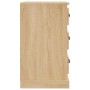 Mesita de noche madera contrachapada roble Sonoma 39x39x67 cm