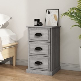Mesita de noche madera contrachapada gris Sonoma 39x39x67 cm Mesita de noche madera contrachapada gris Sonoma 39x39x67 cm