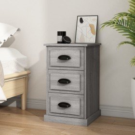 Mesita de noche madera contrachapada gris Sonoma 39x39x67 cm Mesita de noche madera contrachapada gris Sonoma 39x39x67 cm